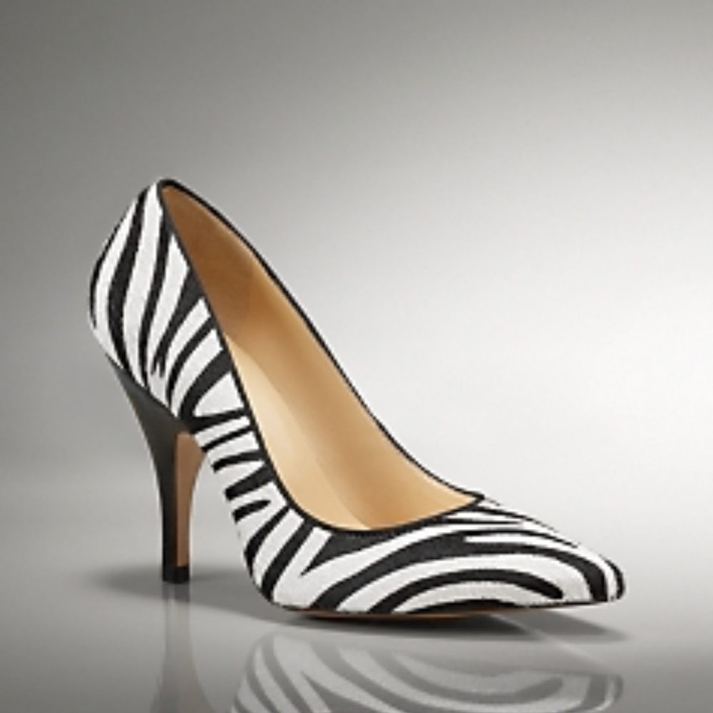 Talbot's calf hair zebra print pumps! EUC!
